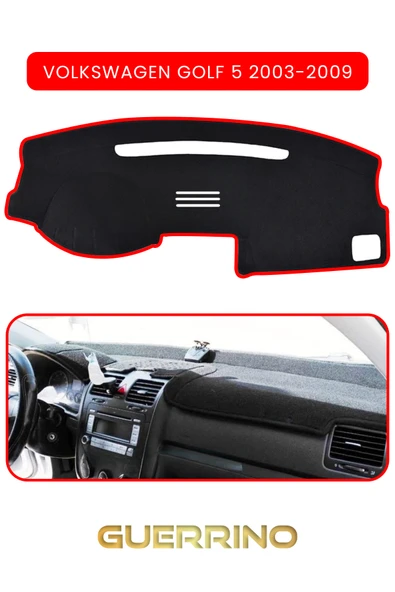 Guerrino  VOLKSWAGEN Golf 5 (2003-2009)TORPİDO KORUMA HALISI KIRMIZI KENAR ürün görseli 1