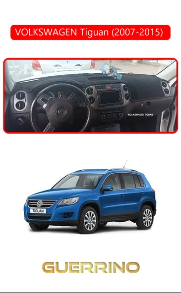 Guerrino  VOLKSWAGEN Tiguan (2007-2015) ;TORPİDO KORUMA HALISI KIRMIZI KENAR ürün görseli 1