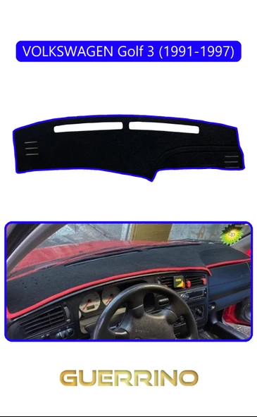 Guerrino  VOLKSWAGEN Golf 3 / Vento / Jetta (1991-1997)TORPİDO KORUMA HALISI MAVİ KENAR ürün görseli 1