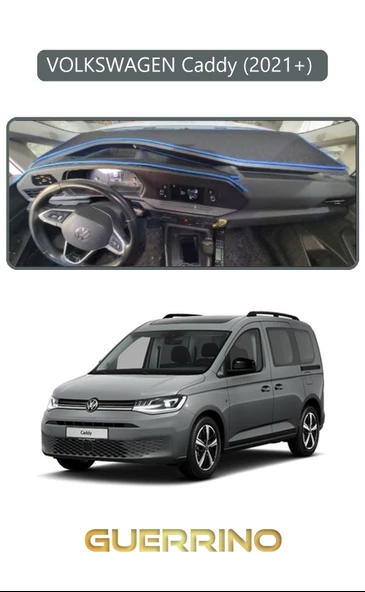 Guerrino  VOLKSWAGEN Caddy (2021+) TORPİDO KORUMA HALISI GRİ KENAR ürün görseli 1
