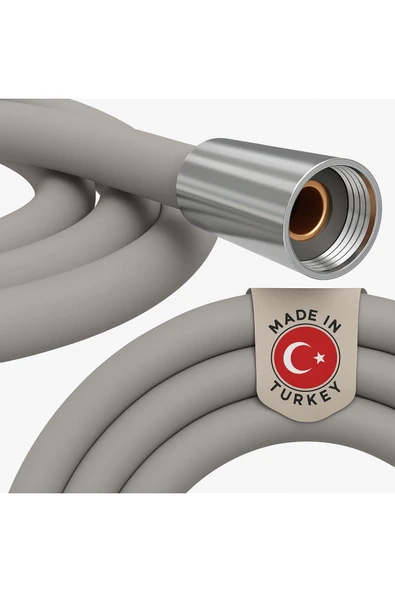 DESIPHON Dayanıklı Gri Silikon Duş Hortumu – Kırılma Karşıtı, Esnek, Sızdırmaz ve Uzun Ömürlü ürün görseli 1