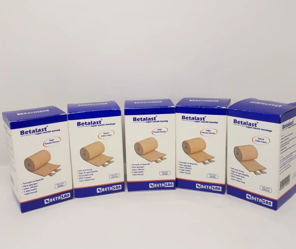 BETALAST Elastik Bandaj Ten Rengi 8cm X 3,5 m 5 ADET ürün görseli 1