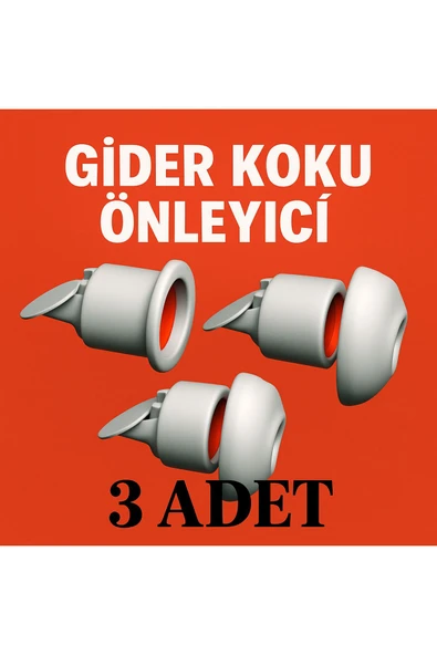 DESIPHON 3 ADET Koku Yok! Çekvalfli Adaptör Conta Lavabo Gideri Koku Önleyici ürün görseli 1