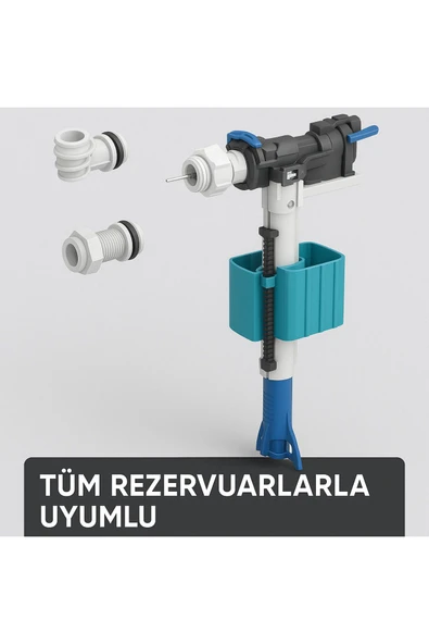 DESIPHON Tüm Rezervuarlarla Uyumlu 1/2 ve 3/8 Girişli Sessiz Dolum Şamandırası Seti Evrensel Uyumlu ürün görseli 1