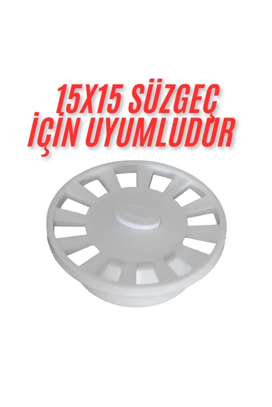 DESIPHON 15x15  Süzgeç İçin  Yuvarlak -Oval -daire  Gider Kapağı , Yer Süzgeci, Izgarası Gider Kapağı ürün görseli 1