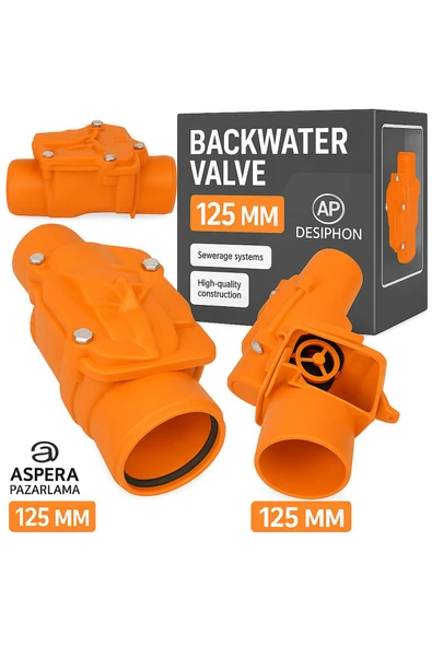 DESIPHON 125 mm PVC Atık Su Gider Çekvalfi Geri Akış ve Koku Önleyici Kilitli Valf Sistemi ürün görseli 1