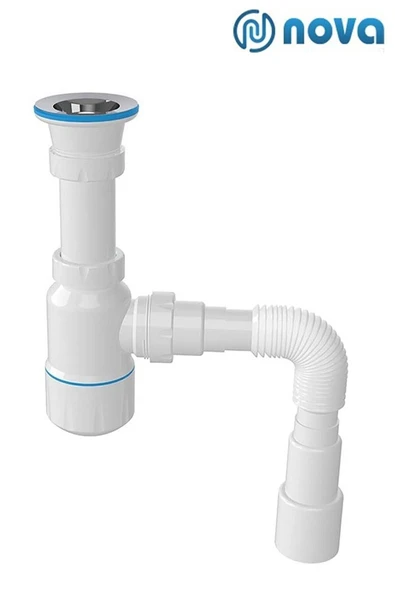 1 Kalite Körüklü Tahliye Taslı Lavabo Evye Sifonu Depolu Lavabo Evye Gider Borusu ürün görseli 1
