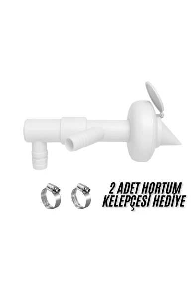 DESIPHON Çift Girişli Gider Çekvalf Adaptörü 50 mm Çamaşır Bulaşık Makinesi Koku ve Haşere Önleyici ürün görseli 1