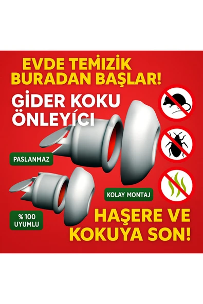DESIPHON Koku Yok! Çekvalfli Adaptör Conta Lavabo Gideri Koku Önleyici ürün görseli 1
