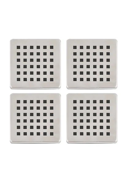 DESIPHON 4 Adet Paslanmaz Çelik Kare Delikli Banyo Yer Süzgeç Izgarası Üst Kapak 10X10 Süzgeç Uyumlu ürün görseli 1