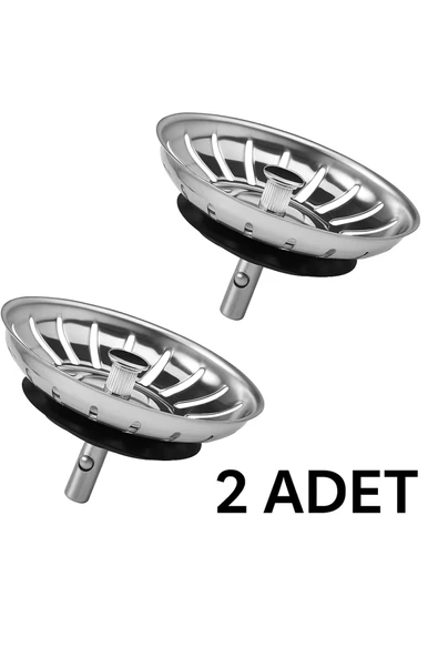 DESIPHON 2 Adet Çöpmak 8 cm Paslanmaz Çelik Lavabo Evye Gider Süzgeci (Sifon Süzgeci) Tıkanıklık Önleyici ürün görseli 1