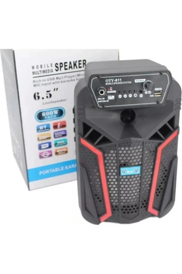 OTY-611 USB+FM+TF+AUX BLUETOOTH DESTEKLİTAŞINABİLİR HOPARLÖR - Resim 3