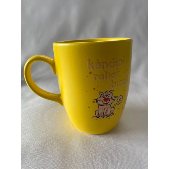 Kendini Rahat Bırak Sarı Kupa Bardak ürün görseli 1