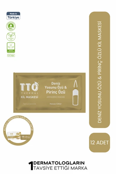TTO Thermal Kil Maskesi Deniz Yosunu Özü & Pirinç Özü ürün görseli 1