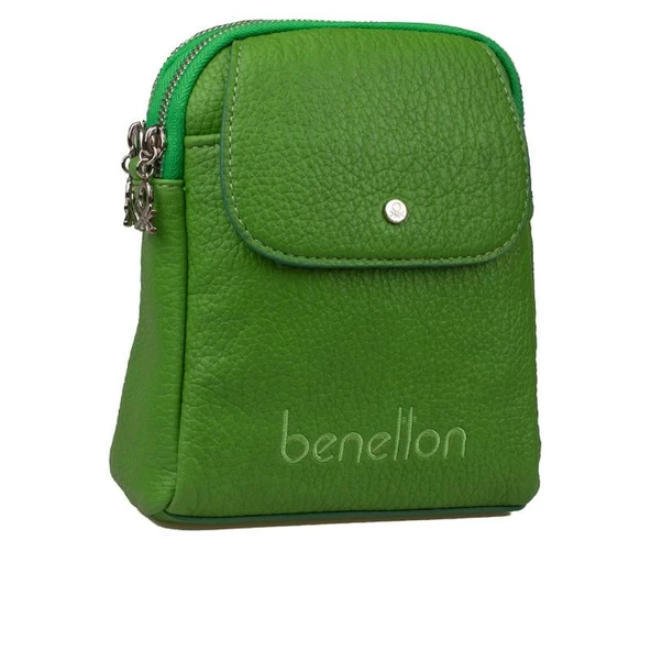Benetton Yeşil Soft Line Deri Kadın Kol Çantası BNT 1479 ürün görseli 1
