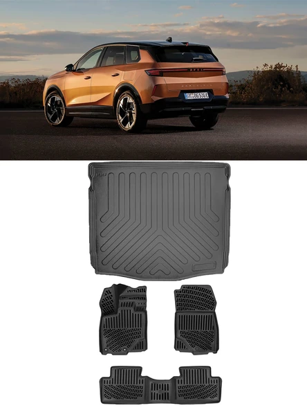 Rizline Opel Grandland Mhev 2024 ve Sonrası 3D Havuzlu Papsas ve  Üst Bagaj Havuzu Set ürün görseli 1