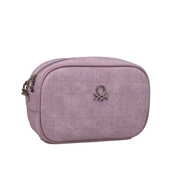 Benetton Lila Kadın Monogram Eskitme Mini Çapraz Çanta BNT 1537 ürün görseli 1