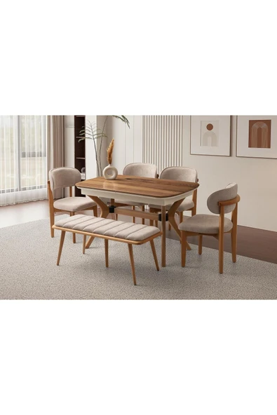 Bolvadin Masa, Umay Sandalye, Dekor Bench, Valencia, 130x80 ürün görseli 1