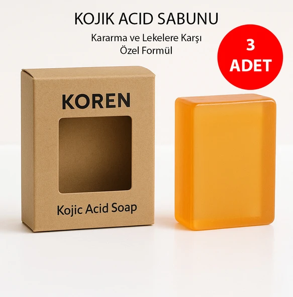 KOREN Kojik Asit  Zerdeçal Sabunu 100g  Aydınlatıcı & Arındırıcı Etki  Yoğun Köpük & Peeling Etkili ürün görseli 1