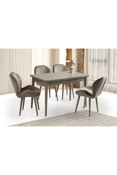 Rüzgar Hg Masa, Calıa Sandalye, Cappicino, 120x70 ürün görseli 1