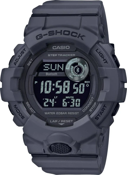 Casio GBD-800UC-8DR Quartz Dijital Silikon Gri Siyah Kadran 10 ATM 49 mm Erkek Kol Saati ürün görseli 1