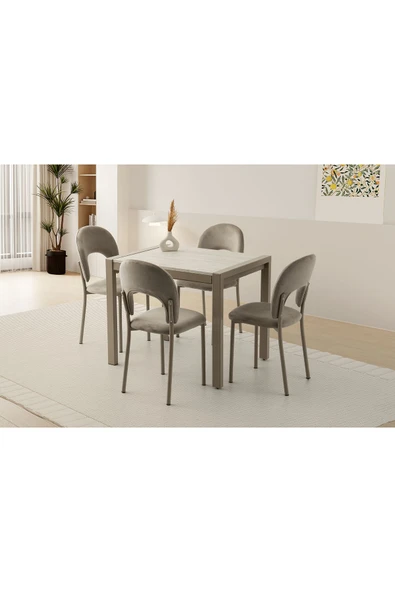 Lato Mini Masa, Clarus Sandalye, Sidon, 80x70 ürün görseli 1
