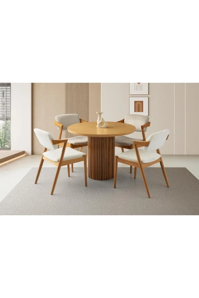 Eksen Masa, Sirius Sandalye, Natural, 100x100 ürün görseli 1
