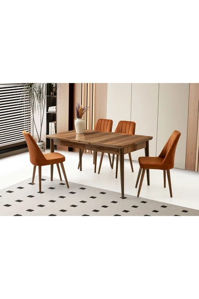 Rüzgar Hg Masa, Sıena Sandalye, Hazar, 160x90 ürün görseli 1