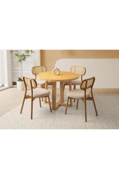 Girit Masa, Zerda Sandalye, Natural, 100x100 ürün görseli 1