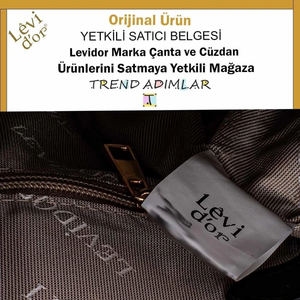 Levidor Mavi Kadın Monogram Lisans Baskılı Cüzdan - Resim 4