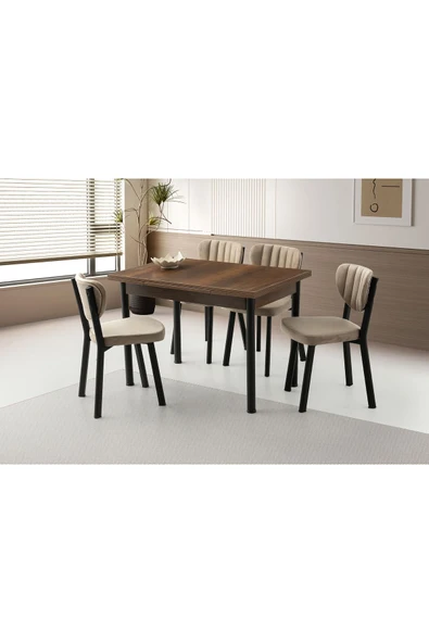 Smart Masa, Çakıl Sandalye, Ceviz, 110x70 ürün görseli 1