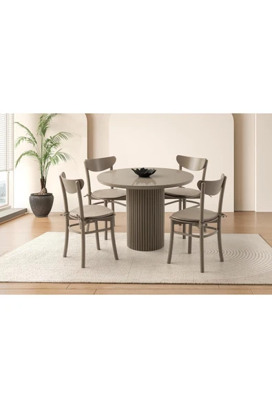 Eksen Masa, Alman Sandalye, Cappicino, 100x100 ürün görseli 1