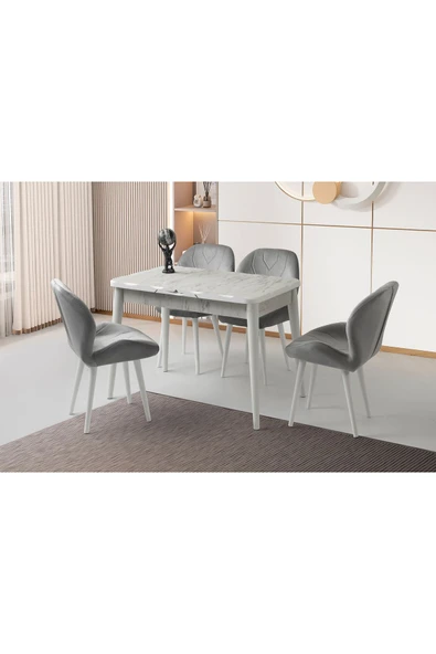 Argun Hg Masa, Calıa Sandalye, Marmo, 120x70 ürün görseli 1