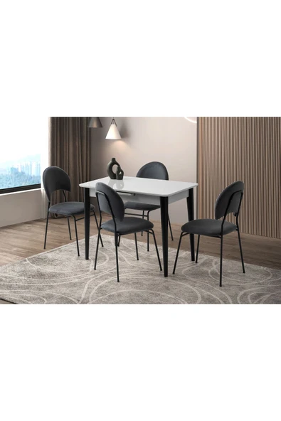 Madrid Hg Masa, Clarus Sandalye, Açık Gri, 100x60 ürün görseli 1