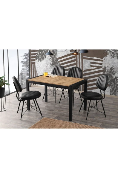 Lato Masa, Metaxi Sandalye, Dışbudak, 120x75 ürün görseli 1