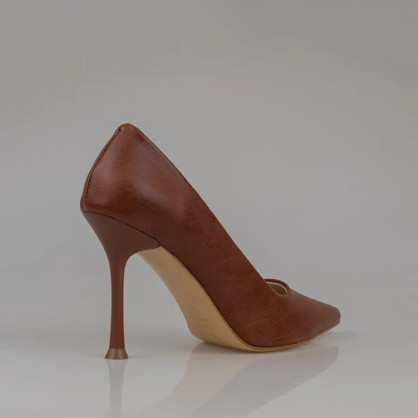 Trend Adımlar Taba Kadın Düz Deri Stiletto - Resim 3