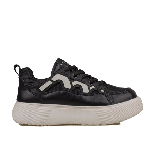 Lufian Siyah Jake Erkek Deri Sneaker
