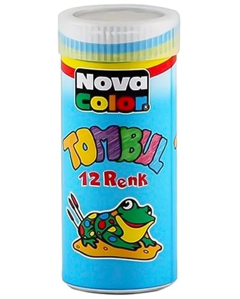 Nova Color Tombul Mum Boya 12 Renk Metal Tüp NC2115 ürün görseli 1