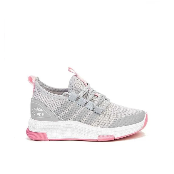 Trend Adımlar Gri Unisex Patik Lastikli Çocuk Spor Ayakkab ürün görseli 1