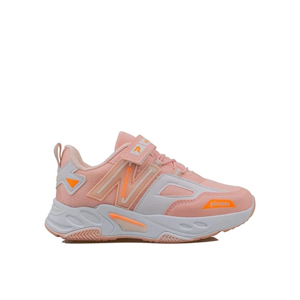 Trend Adımlar Pudra Renkli Dokulu Unisex Çocuk New Force Spor Ayakkabı ürün görseli 1