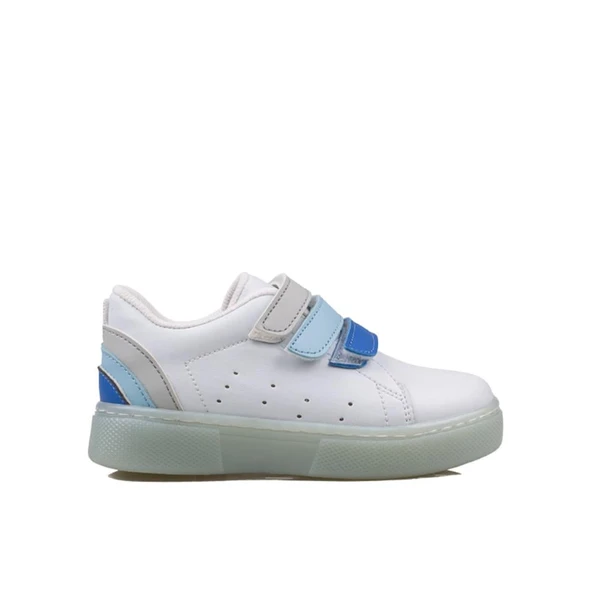 Trend Adımlar Mavi Rainbow Unisex Çocuk Işıklı Sneaker ürün görseli 1