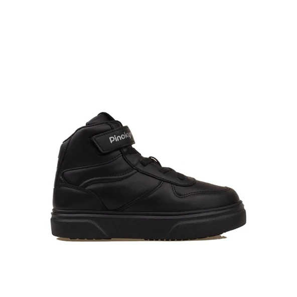 Pinokyo Siyah Memory Foam Hafif Çocuk Boğazlı Sneaker ürün görseli 1