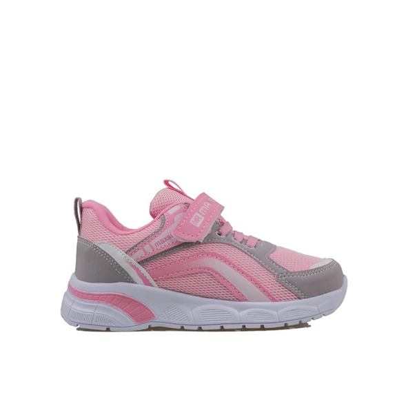 Trend Adımlar Pembe Cırt Cırtlı Unisex Çocuk Spor Ayakkabı ürün görseli 1