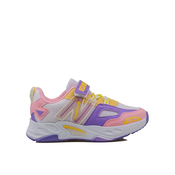 Trend Adımlar Beyaz Renkli Dokulu Unisex Çocuk New Force Spor Ayakkabı ürün görseli 1