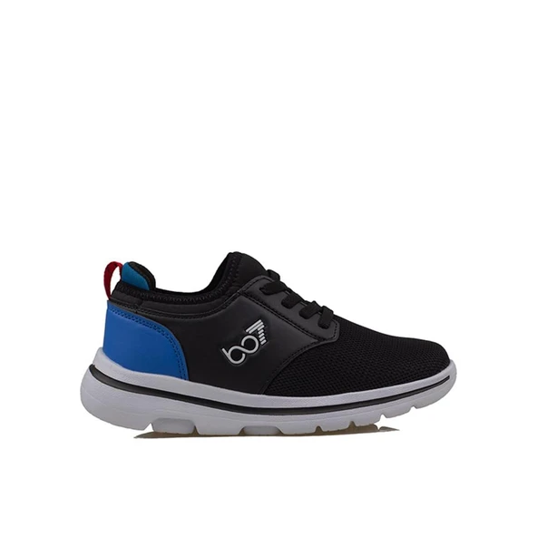 Trend Adımlar Siyah Hafif Faylon Memory Foam Lastikli Çocuk Sneaker ürün görseli 1