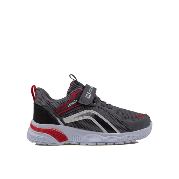 Trend Adımlar Kırmızı Cırt Cırtlı Unisex Çocuk Spor Ayakkabı ürün görseli 1