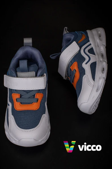 Vicco Mavi Rony Hafif Işıklı Çocuk Sneaker - Resim 4