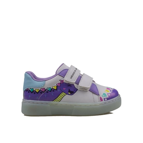 Trend Adımlar Lila Cute Monster Işıklı Çocuk Sneaker ürün görseli 1