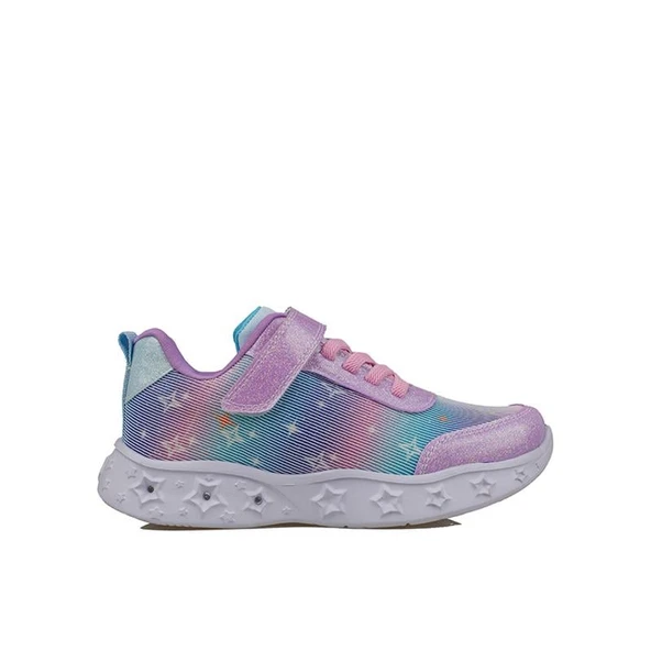 Trend Adımlar Pembe Simli Saten Kız Çocuk Sneaker ürün görseli 1