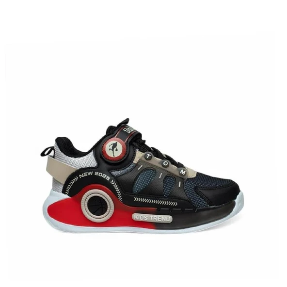 Trend Adımlar Siyah Erkek Çocuk Ultra Hafif Yarım Boğaz Sneaker ürün görseli 1